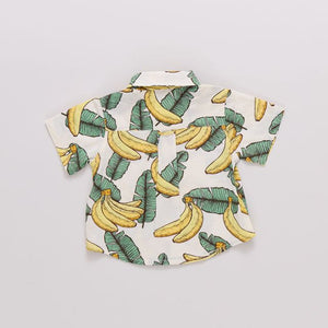 Pink Chicken Boys Jack Shirt in Banana Leaves