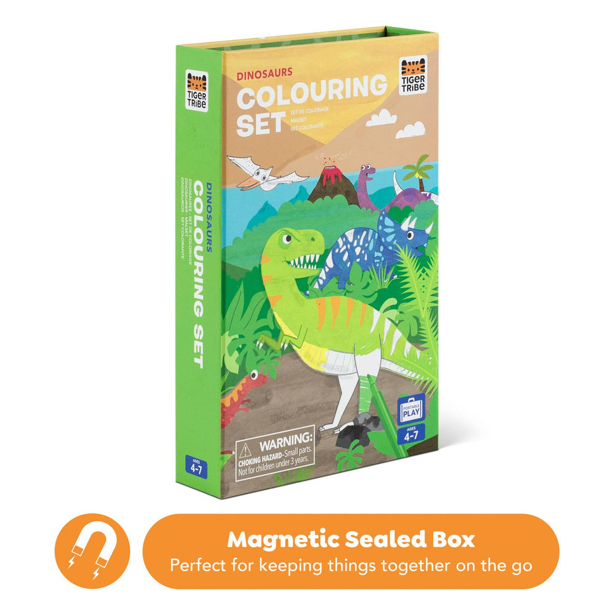 Tiger Tribe Dinosaur Coloring Set