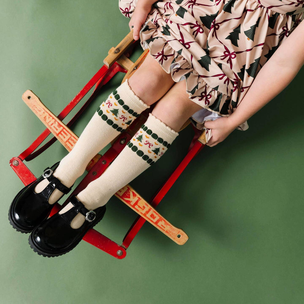 Little Stocking Co. Knee High Socks in Faire Isle