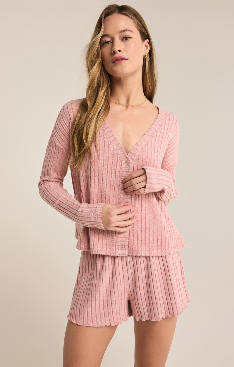 Z Supply Mara Cardigan Top in Rosebud