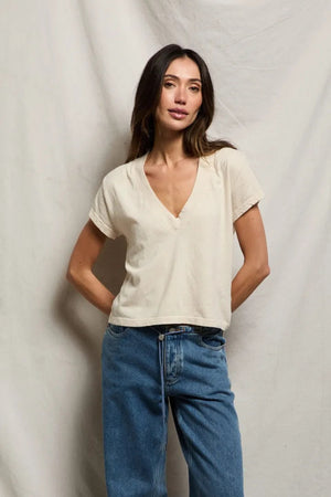 perfectwhitetee Alanis Recycled Cotton V-Neck -  Multiple Colors!