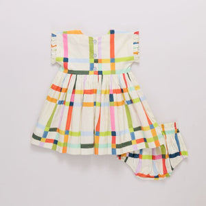 Pink Chicken Baby Adaline Dress Set in Multi Tattersall