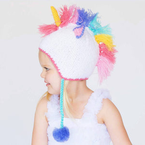 Huggalugs Earflap Beanie Hat in Unicorn