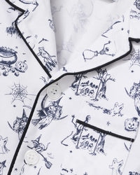 Petite Plume Kid's Twill Pajama Set in Hallow's Eve Toile