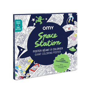 OMY Giant Space Station Coloring Poster