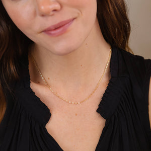 GoldFi - 18k Gold Filled Mini Diamond Cut Paperclip Chain
