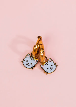 Pierced Co Gray Cat Charms