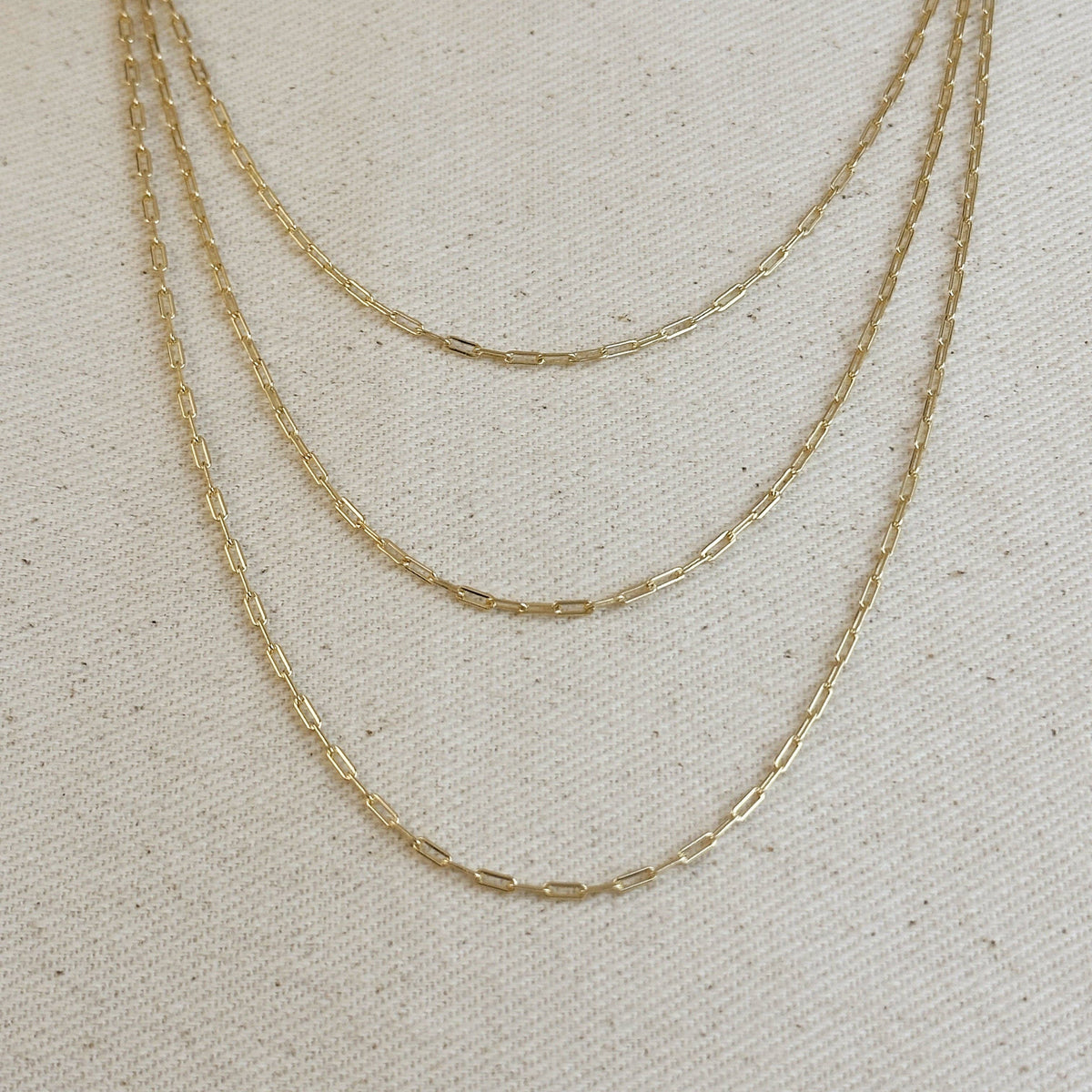 GoldFi 18k Gold Filled Mini Paperclip Chain