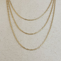 GoldFi 18k Gold Filled Mini Paperclip Chain