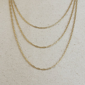 GoldFi 18k Gold Filled Mini Paperclip Chain