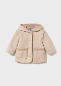Mayoral Jacquard Coat in Light Khaki