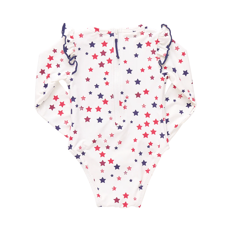 Pink Chicken Baby Rachel Swimsuit in Patriotic Stars