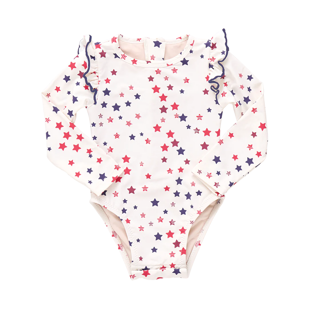 Pink Chicken Baby Rachel Swimsuit in Patriotic Stars
