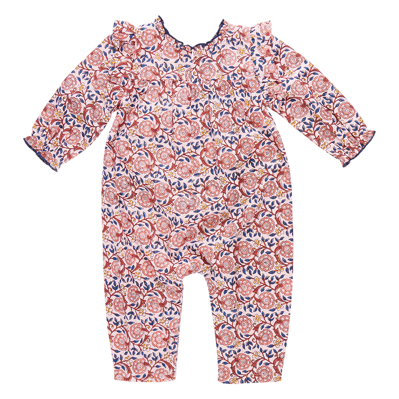 Pink Chicken Baby Kalani Romper in Pink Blossom