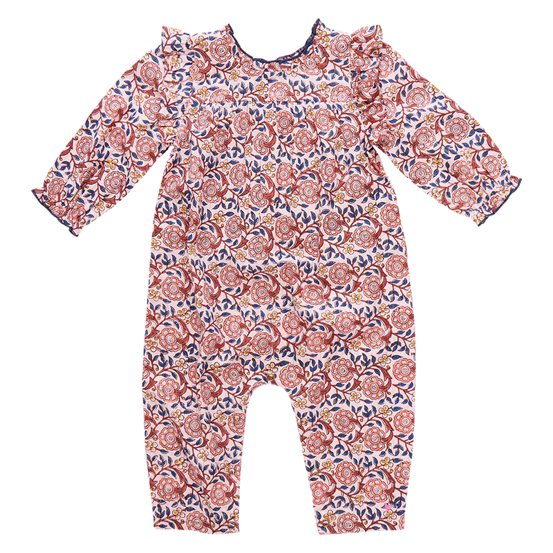 Pink Chicken Baby Kalani Romper in Pink Blossom