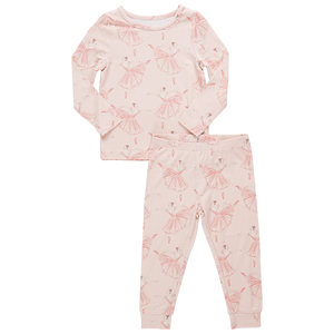 Pink Chicken Bamboo Pajamas in Pink Ballerinas