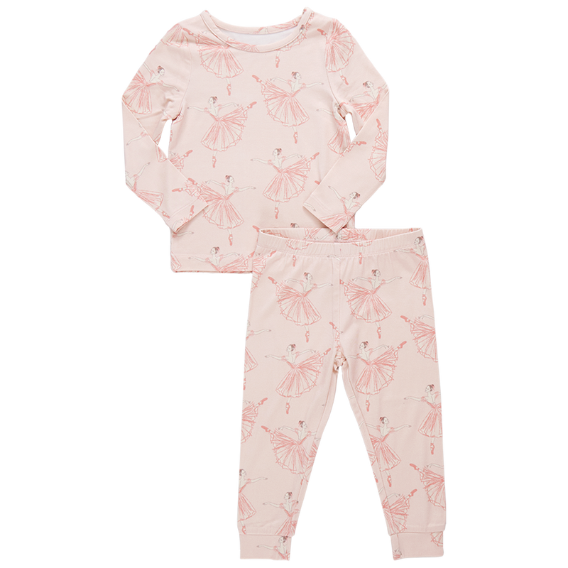 Pink Chicken Bamboo Pajamas in Pink Ballerinas