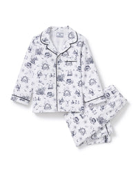 Petite Plume Kid's Twill Pajama Set in Hallow's Eve Toile