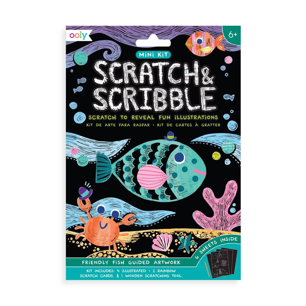 Ooly Mini Scratch & Scribble Art Kit in Friendly Fish