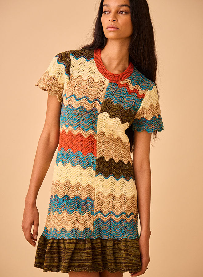 Hunter Bell Bernadette Dress in Autumn Wave