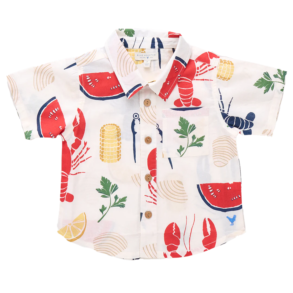 Pink Chicken Boy's Jack Shirt in Clambake