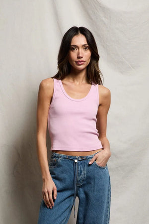perfectwhitetee Blondie Structured Rib Bra Friendly Tank -  Multiple Colors!