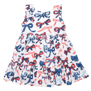 Pink Chicken Kelsey Dress in Red, White and Bows