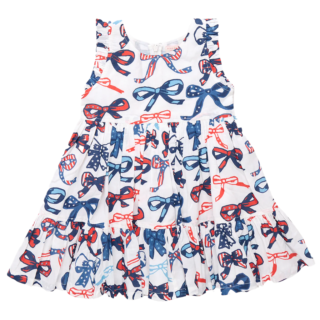 Pink Chicken Kelsey Dress in Red, White and Bows