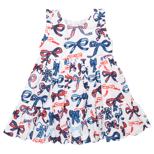 Pink Chicken Kelsey Dress in Red, White and Bows