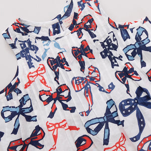 Pink Chicken Jaipur Set in Red, White & Bows