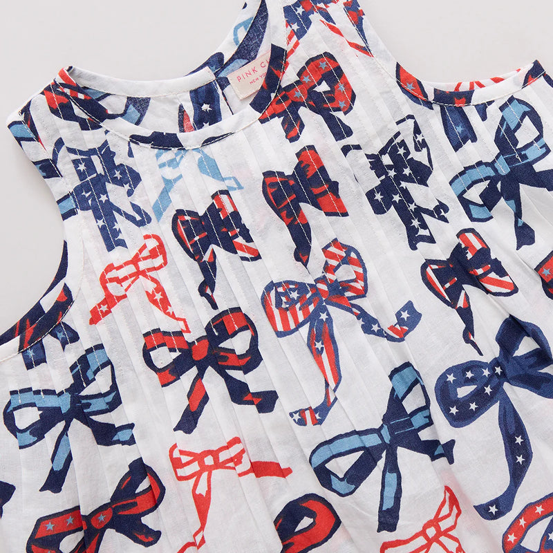 Pink Chicken Jaipur Set in Red, White & Bows