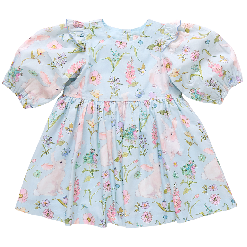 Pink Chicken Brooke Dress in Botanical Bunnies