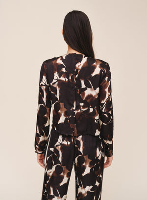 B20177-L48-304 - LONG SLEEVE BUTTON BACK TOP