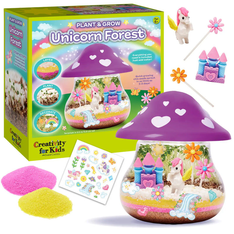 Faber-Castell Plant & Grow Unicorn Terrarium Craft Kit