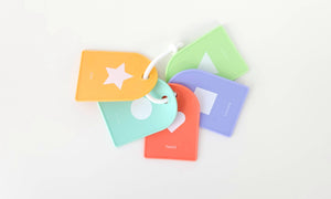 Bannor Toys Silicone Shape Flash Cards Teething Toy