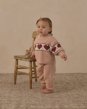Rylee + Cru Knit Pant in Brick Birdseye