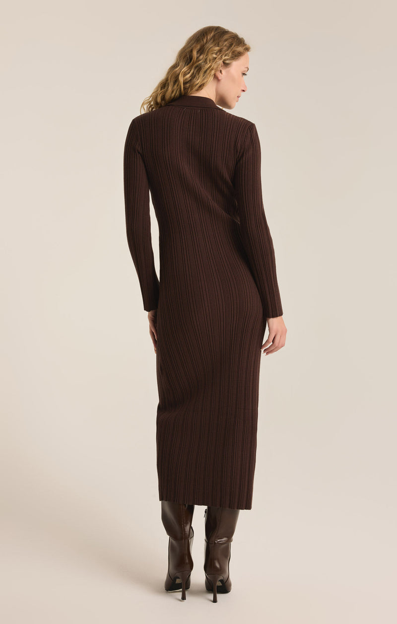 Z Supply Danity Sweater Dress in Coffee Bean