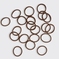 KITSCH Recycled Fabric Seamless Hair Elastics 20pc Set in Chocolate