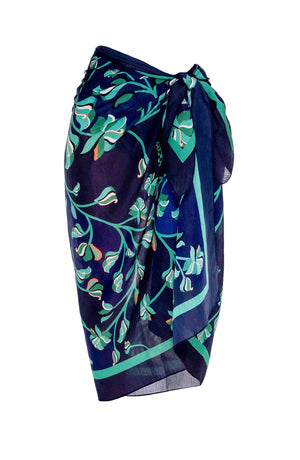 Jessie Zhao New York Beach Sarong Wrap in Leopards In The Verdant Wild