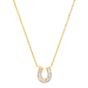 Tai Baguette Horseshoe Necklace