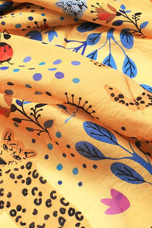 Jessie Zhao New York Beach Sarong Wrap in Amazon Rainforest Yellow