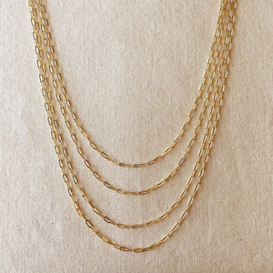 GoldFi 18k Gold Filled Short Link Paperclip Chain