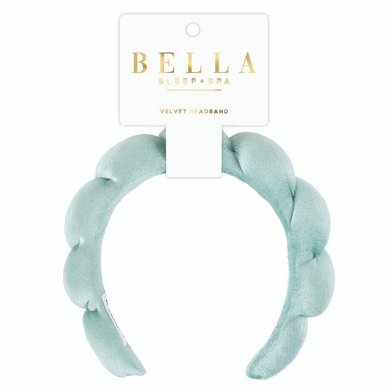 Bella Sleep Spa Plush Spa Headband in Mint