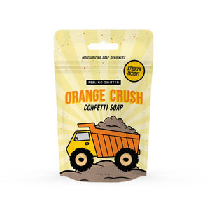 Feeling Smitten Orange Crush Construction Truck Bath Confetti