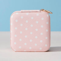 Sensibling Corp. Polka Dot Pattern Print Portable Square Jewelry Box