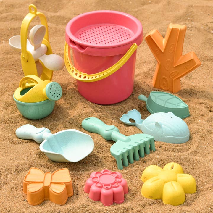 Fun Little Toys Beach Toys Set-11pc set with Mesh Bag