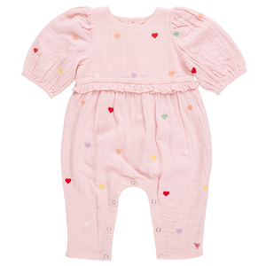 Pink Chicken Baby Brooke Jumper in Candy Heart Embroidery