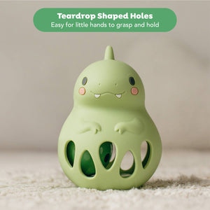 Tiger Tribe Dino Silicone Rattle