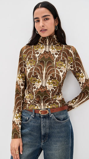 Cara Cara Piper Top in Fontaine Olive