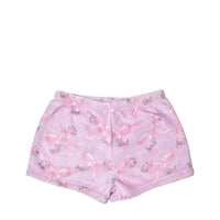 OMG Accessories Bow Printed Cozy Pajama Shorts
